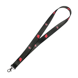 1" Satin Collegiate I.D. Lanyard - University of Wisconsin